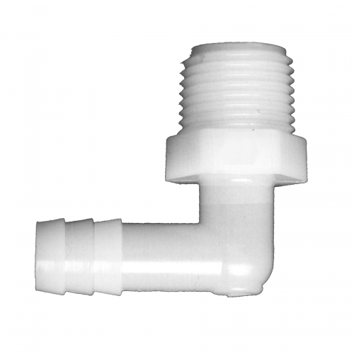 Fairview Nylon Barb 90Elb;1/2 x1/2 MPT 539-8D | RogueFuel.ca
