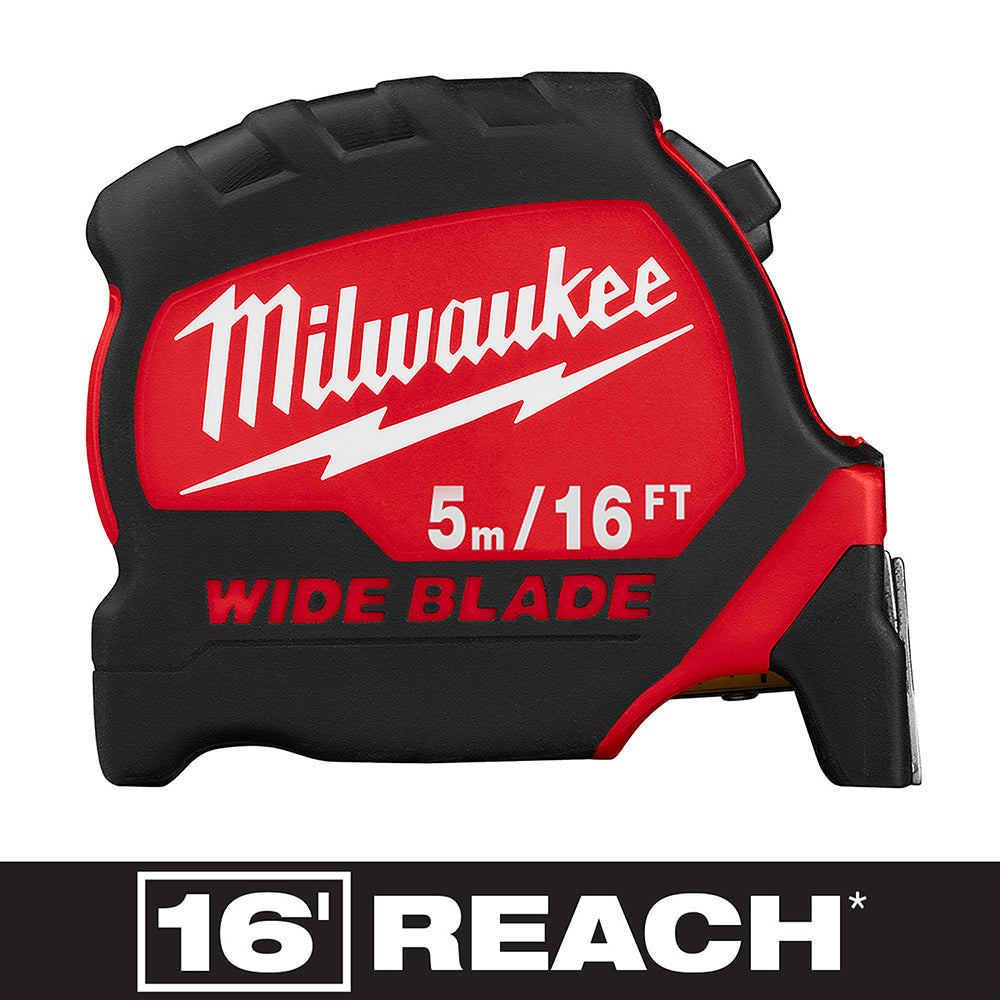 Milwaukee Electric 5M/16Ft Wide Blade Tape Measure - MLW-48-22-0217 | MFVCanada.com