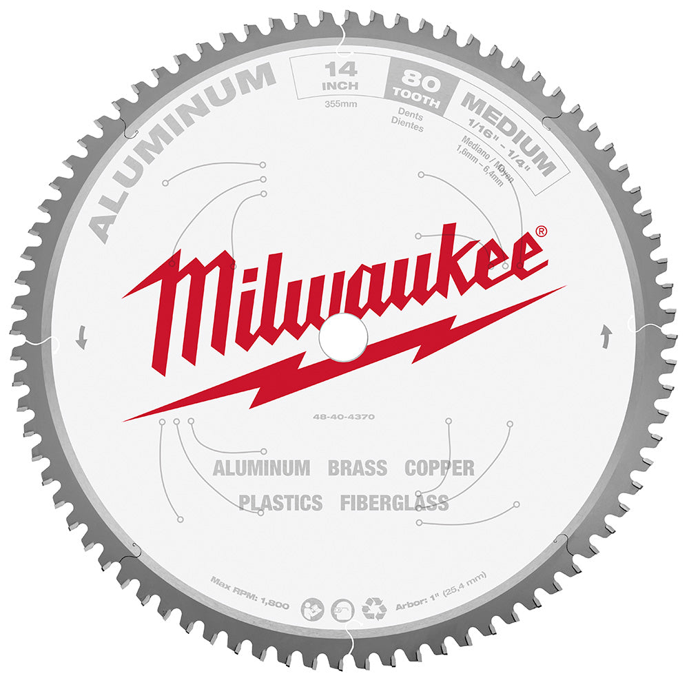 Milwaukee Electric 14" 80T Aluminum Csb, 1" - MLW-48-40-4370 | MFVCanada.com