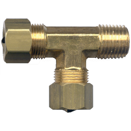 Fairview Brass Comp Tee;3/8x1/4 MPTx3/8 71-6B | RogueFuel.ca