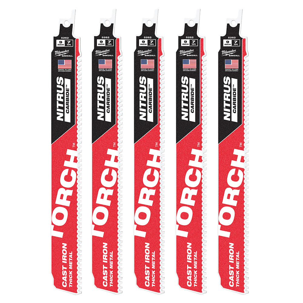Milwaukee Electric 9" Torch W/Nitrus Carbide 5Pk - MLW-48-00-5562 | MFVCanada.com