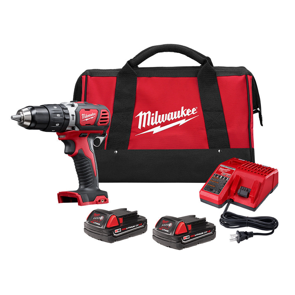 Milwaukee Electric M18 18V 1/2" Hammer Drill/Driver Kit - MLW-2607-22CT | MFVCanada.com