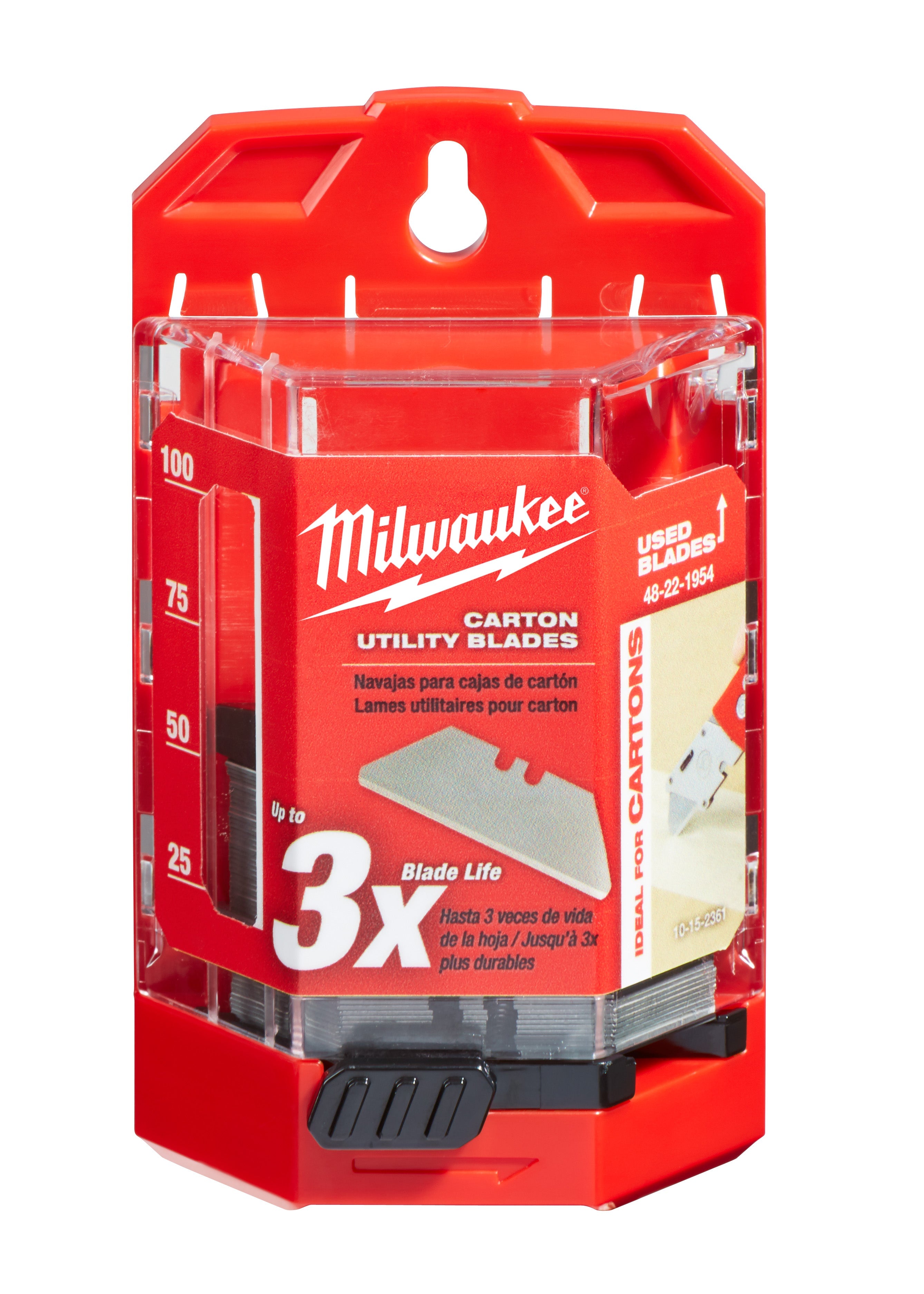 Milwaukee Electric 50Pc Carton Utility Blades - MLW-48-22-1954 | MFVCanada.com