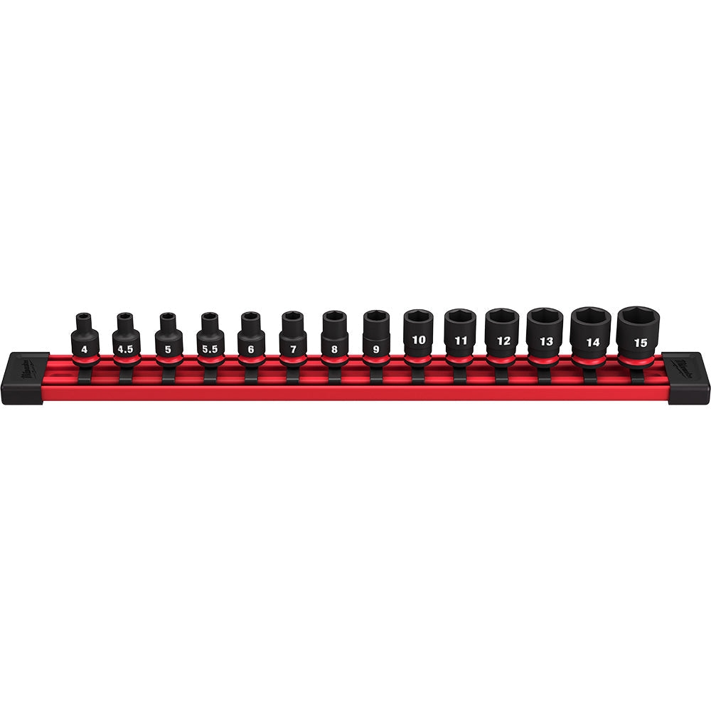 Milwaukee Electric 14-Pc 1/4" Drive, 6 Pt. Metric Standard Impact Socket Set, 4Mm  15Mm - MLW-49-66-7002 | MFVCanada.com