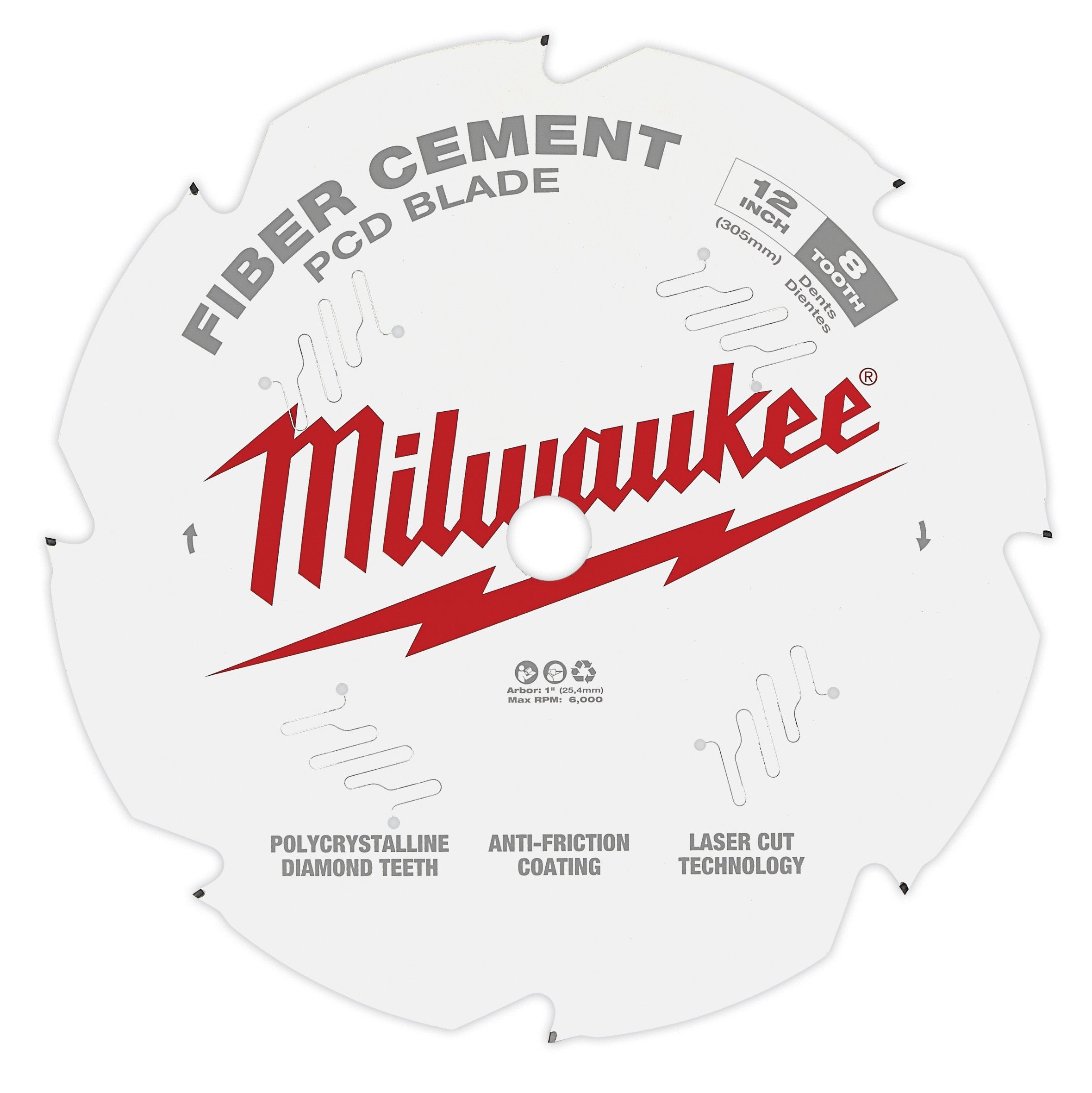Milwaukee Electric 12" 8T Pcd/Fiber Cement Bld - MLW-48-40-7020 | MFVCanada.com