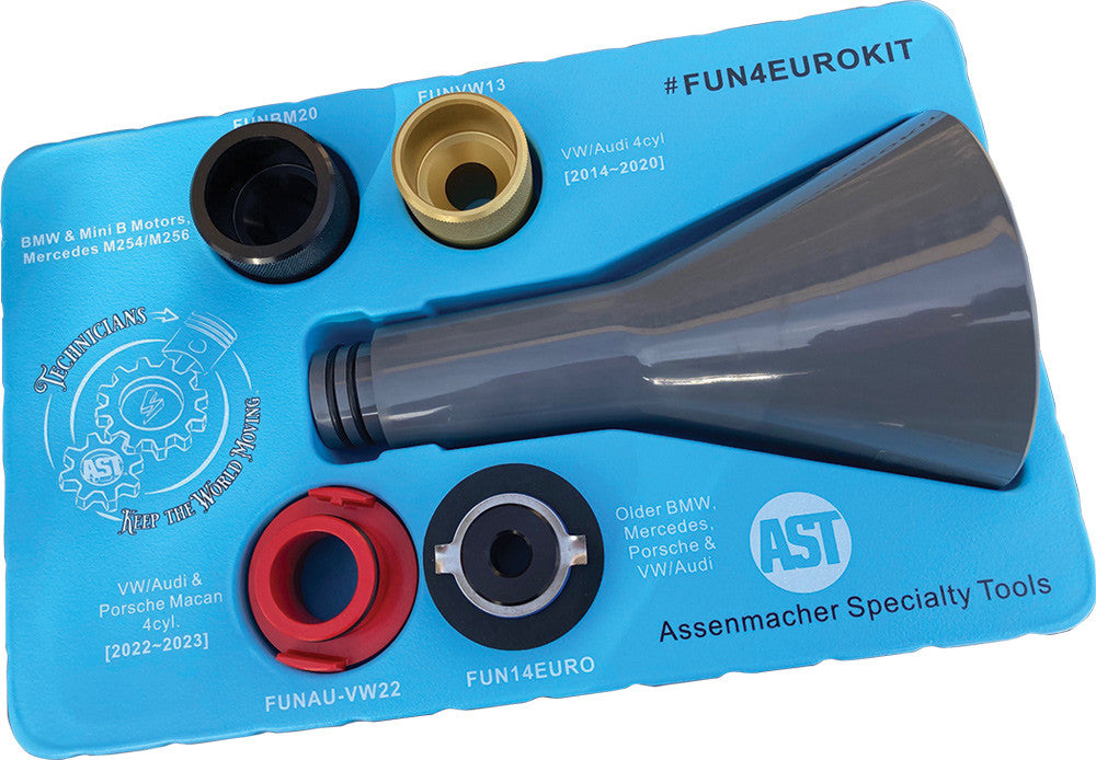 4-Pc Oil Funnel Kit For German Cars - ASM-FUN4EUROKIT | MFVCanada.com