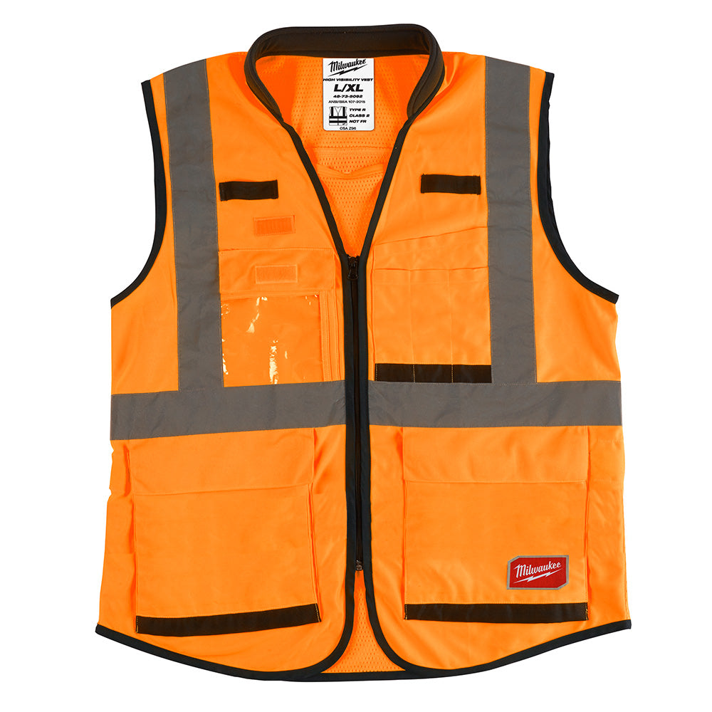 Milwaukee Electric (12) Prem Hi Vis Vest-Orange-L/Xl - MLW-48-73-5092 | MFVCanada.com