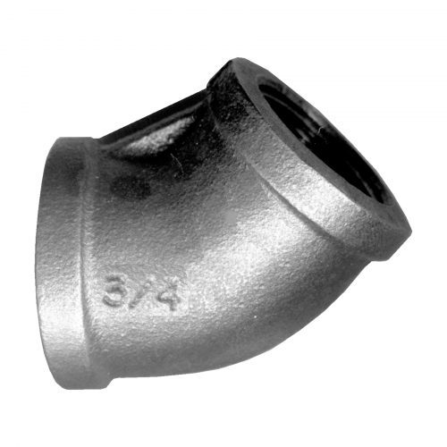 Fairview Black Iron 45 Elbow;2FPT BI-105-M | RogueFuel.ca