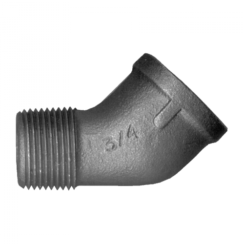 Fairview Black Iron 45 Elbow;1/8MPTx1/8FPT BI-124-A | RogueFuel.ca