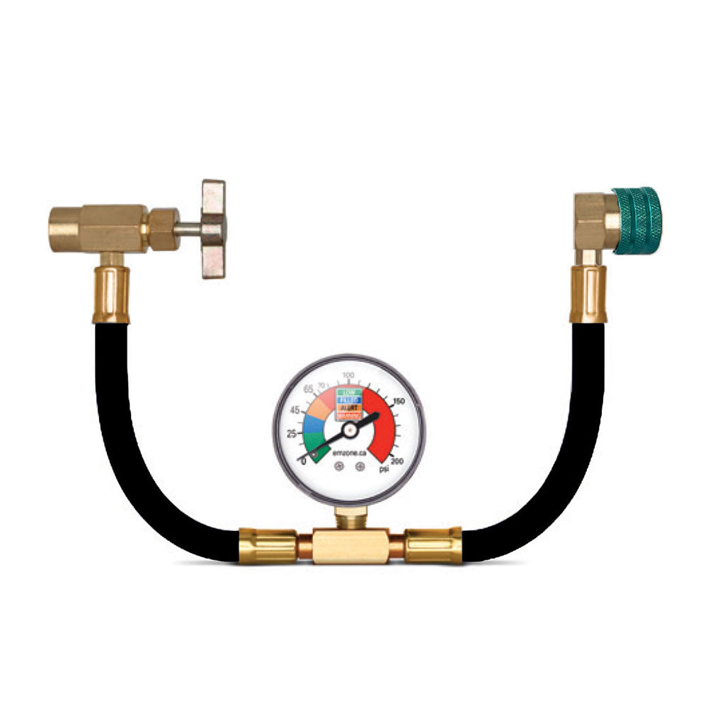 Emzone 1/2 Valve 1234yf A/C Recharge Hose with Gauge  13  45763 | MFVCanada.com