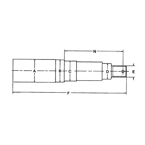 hubs1010-a02-Spindle, 3" X 20" Cr W/Nut | MFVCanada.com
