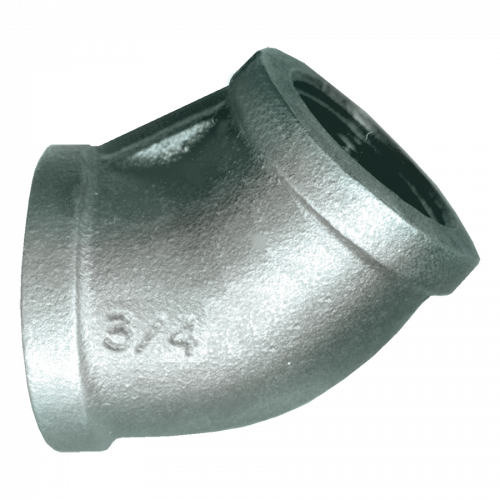 Fairview Galvanized Iron 45 Elbow;1-1/4FPT GI-105-J | RogueFuel.ca