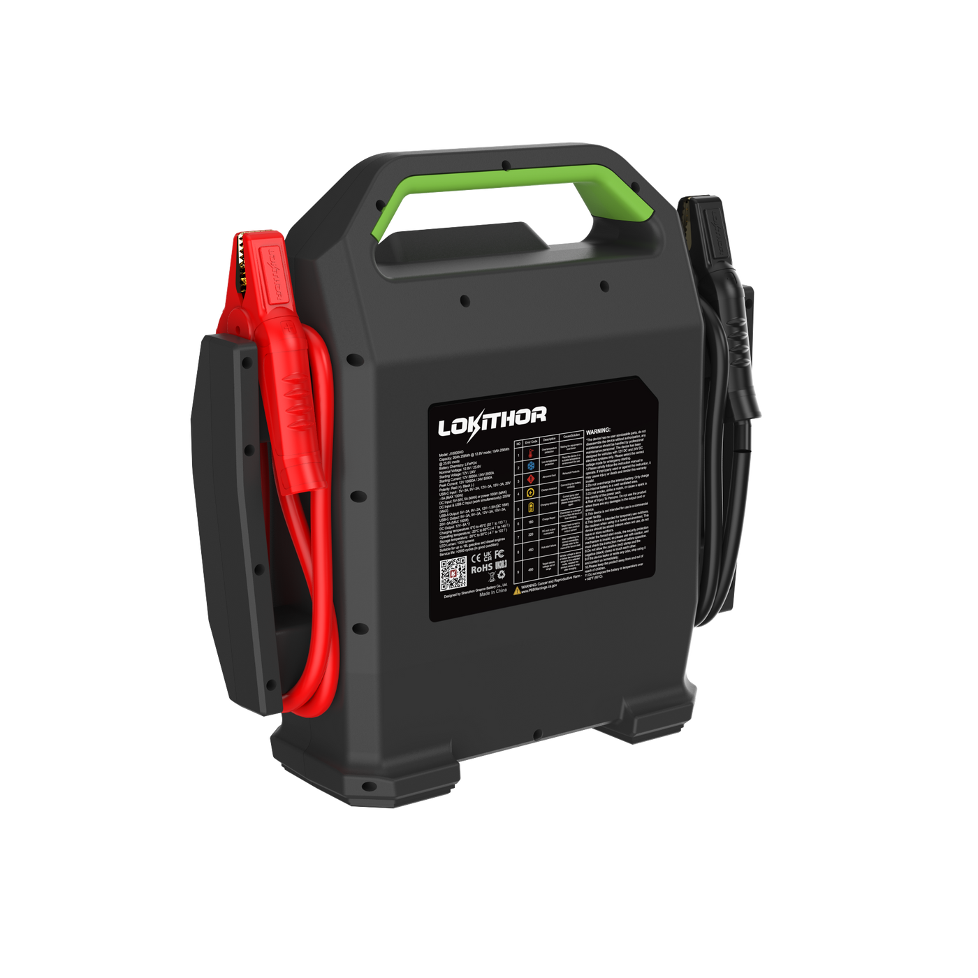 LOKITHOR Heavy Duty Jump Starter with LiFePO4 – 12V/10000Amp & 24V/5000Amp - J10000HD | MFVCanada.com
