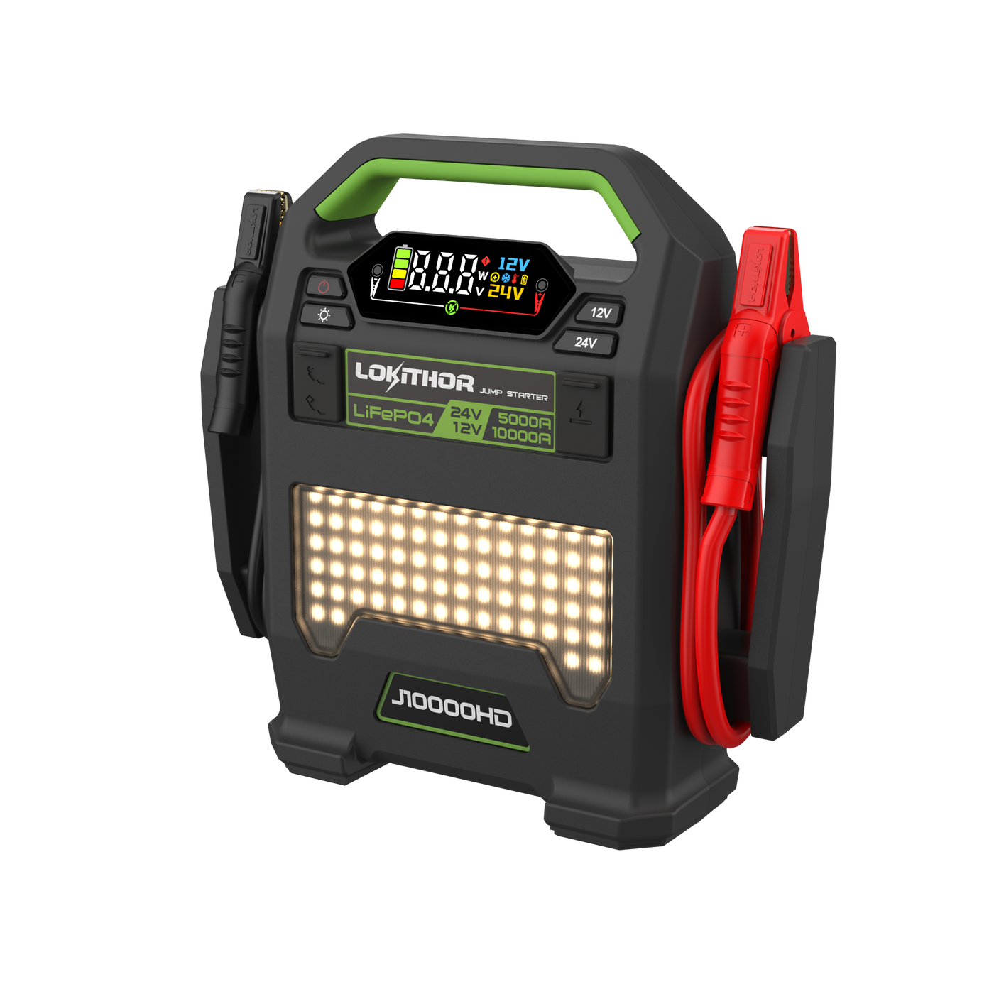 LOKITHOR Heavy Duty Jump Starter with LiFePO4 – 12V/10000Amp & 24V/5000Amp - J10000HD | MFVCanada.com