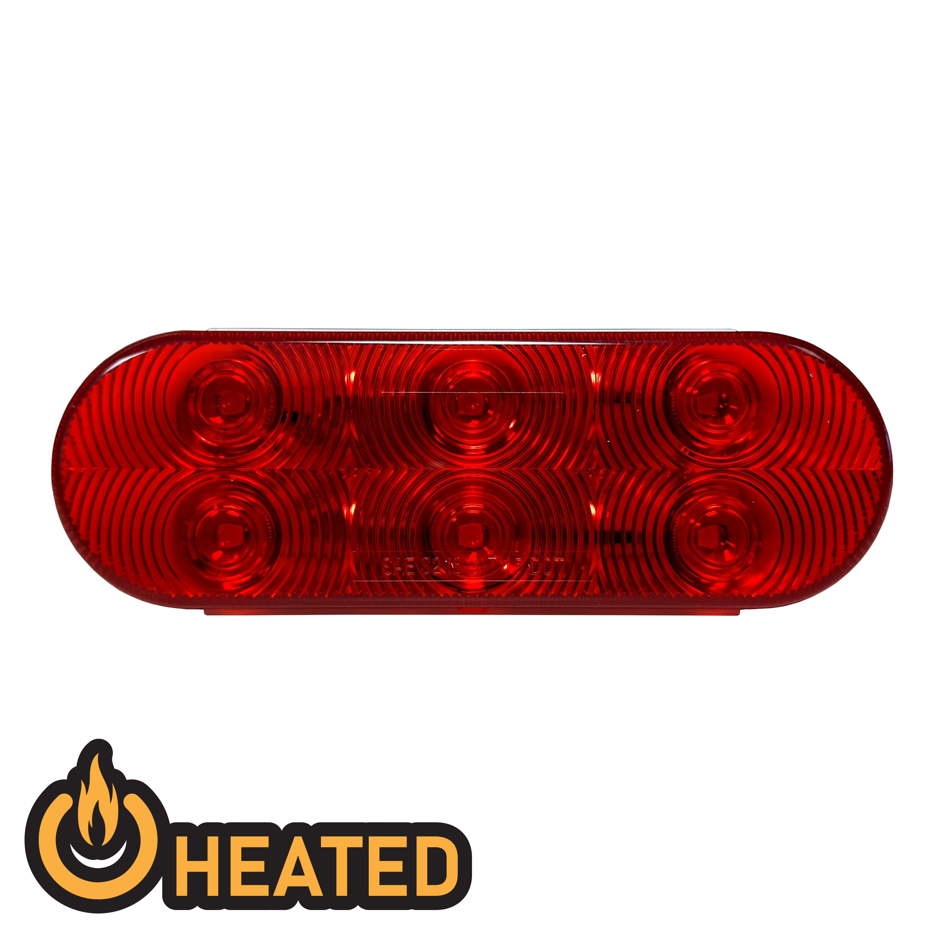 Uni-Bond LIGLED2238H-6R Heated LED 6" Oval Signal Lamp - Red | MFVCanada.com