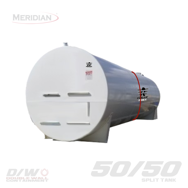 Meridian 50,000 Litre/ 10,998 Gallon Double Wall 50/50 Split Fuel Tank, Fully Welded Saddle - 64053 | RogueFuel.ca | Munro Industries