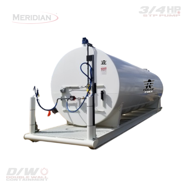 Meridian 35,000 Litre/ 7,699 Gallon Double Wall Fuel Tank Complete Package, Fully Welded Saddle - 64035STP34 | RogueFuel.ca | Munro Industries