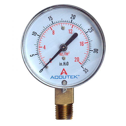 Fairview 35in wc Gauge;2.5in Face;1/4MPT Stem Mnt PG-35WCSD-2.5 | RogueFuel.ca