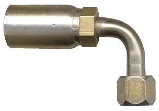 Fairview U Series Crimp End 90Elb;3/8IDx3/8FBSPPSW SCK639BSP-66 | RogueFuel.ca