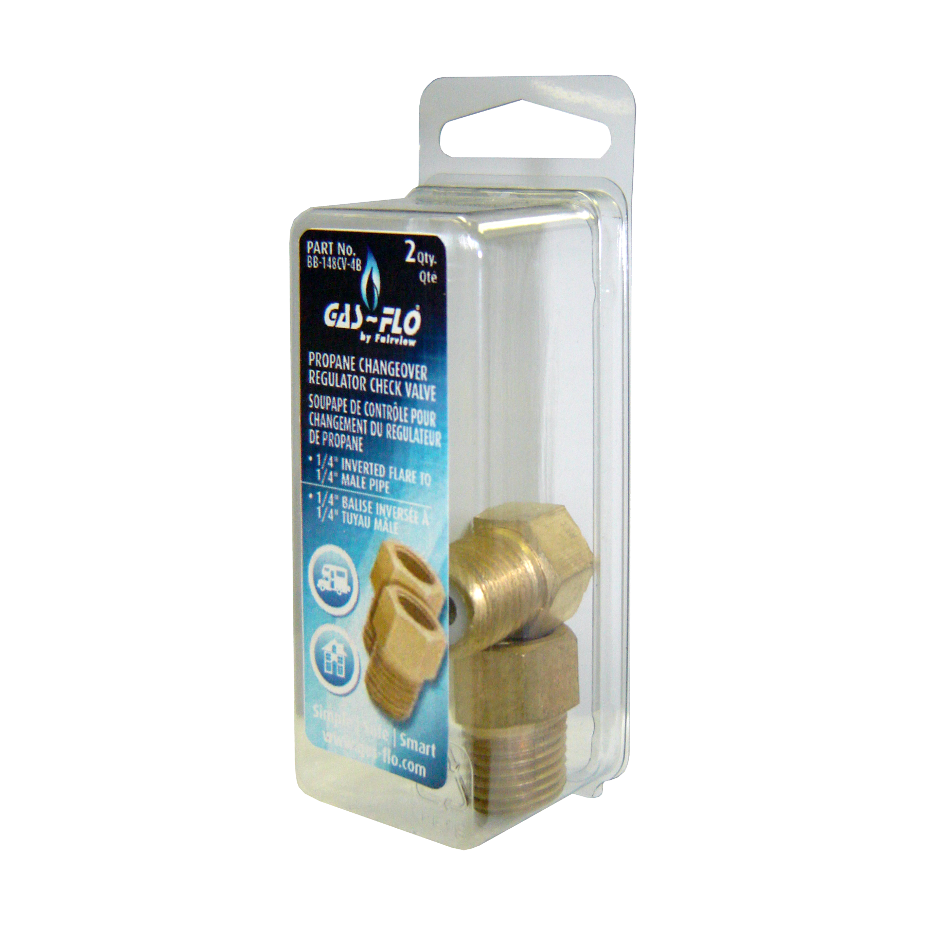 Fairview Brass Inv. Flare Check Valve;1/4x1/4 MPT 148CV-4B | RogueFuel.ca