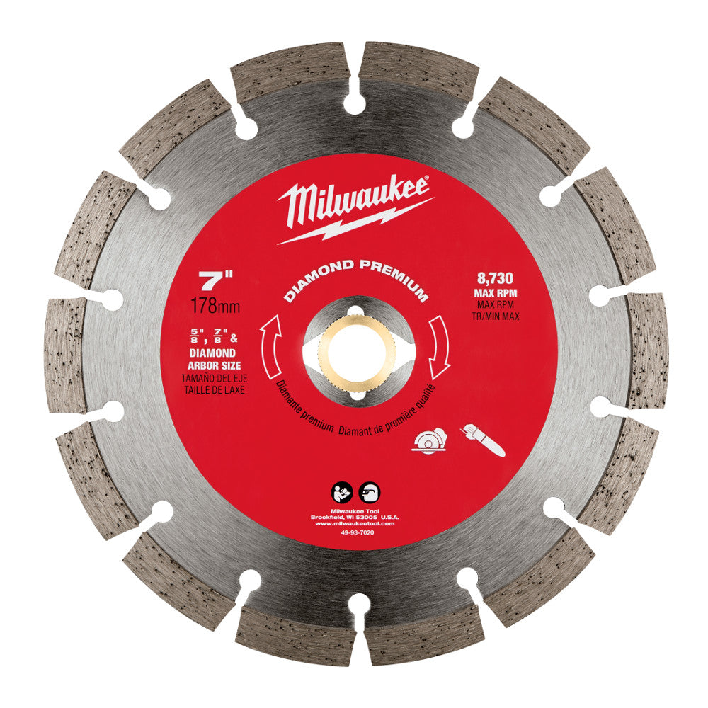 Milwaukee Electric 7"X.100Xdiam-5/8"Segmented Bld - MLW-49-93-7020 | MFVCanada.com