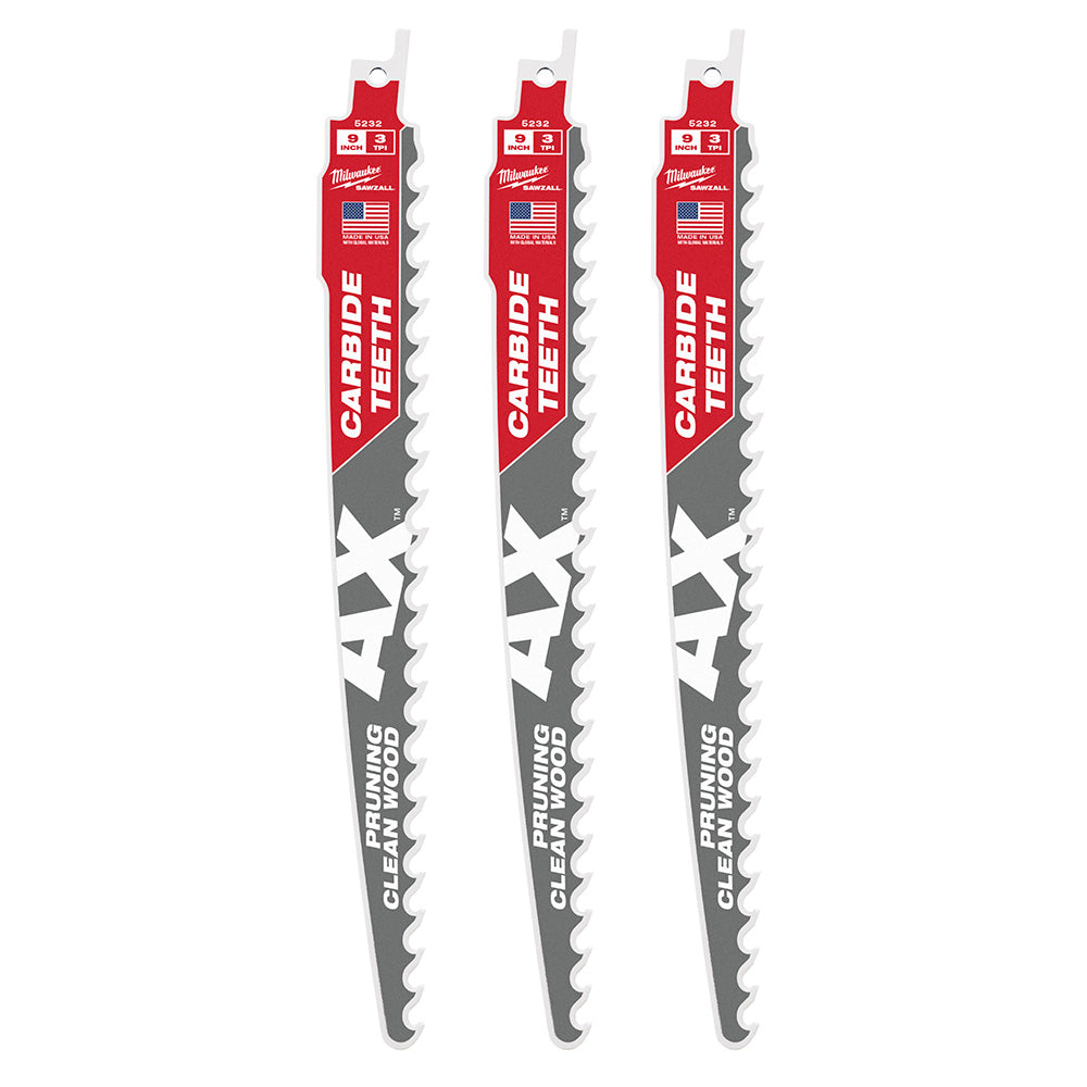 Milwaukee Electric 9In C-Pruning Sawzall Bl 3Pk - MLW-48-00-5332 | MFVCanada.com
