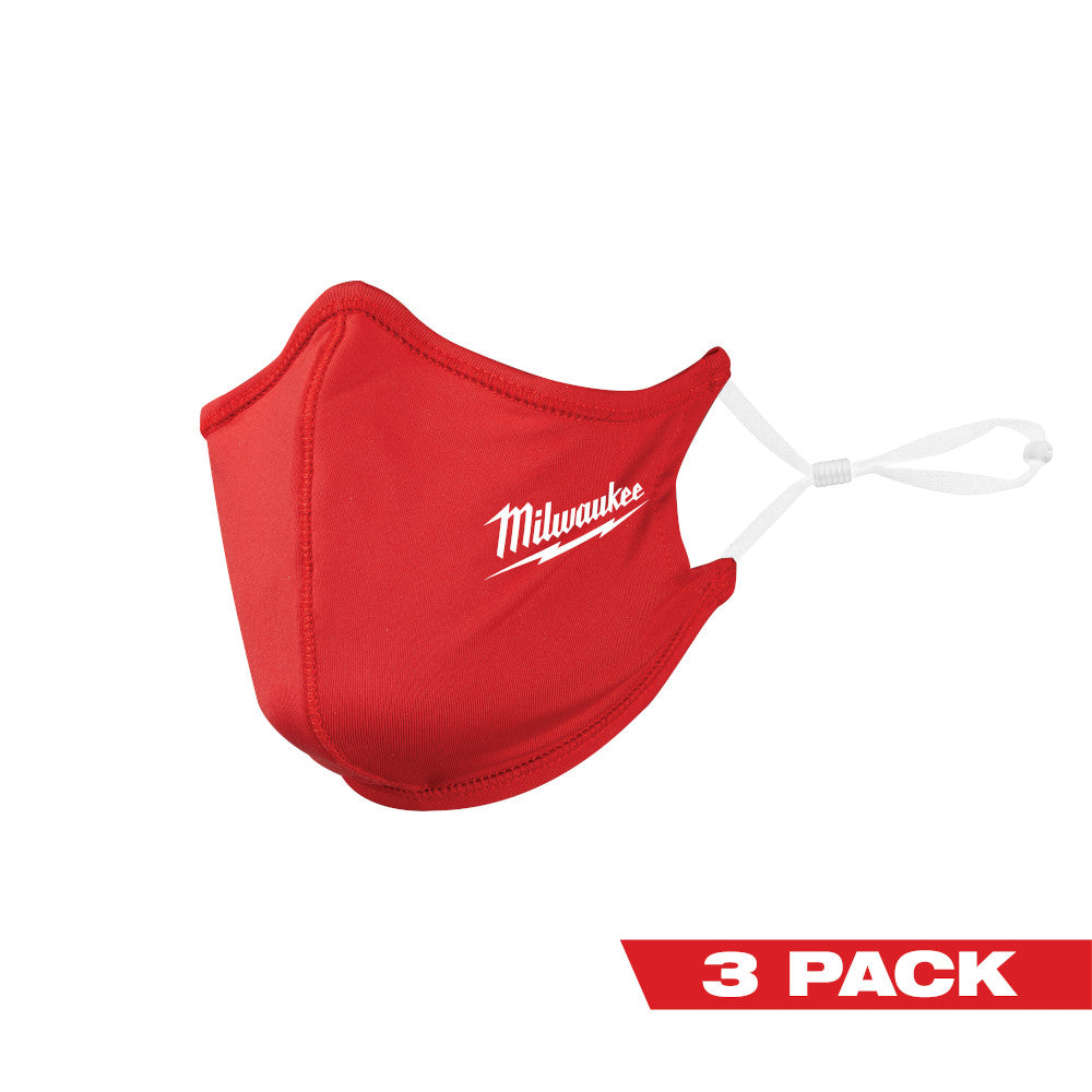 Milwaukee Electric 3Pk 2 Layer Red Face Mask - MLW-48-73-4228 | MFVCanada.com
