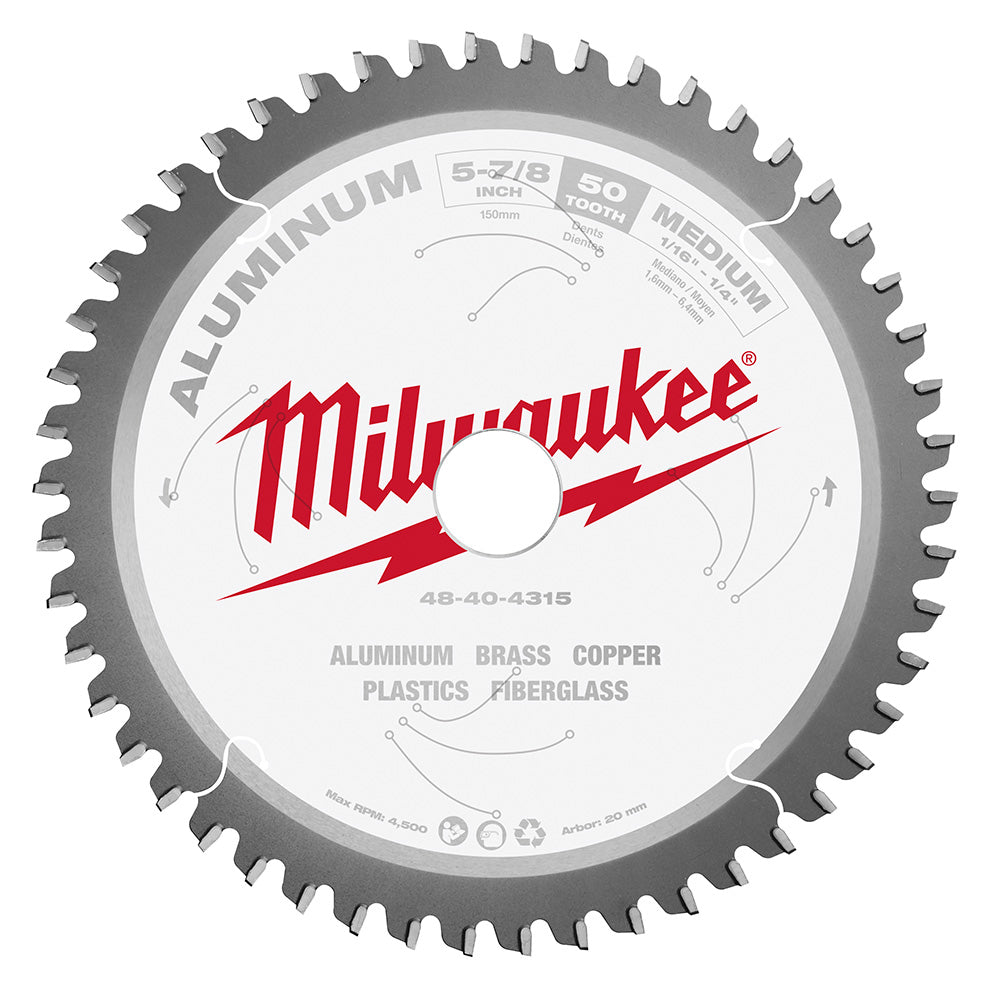 Milwaukee Electric 5-7/8" 50T Aluminum Csb, 20 m - MLW-48-40-4315 | MFVCanada.com