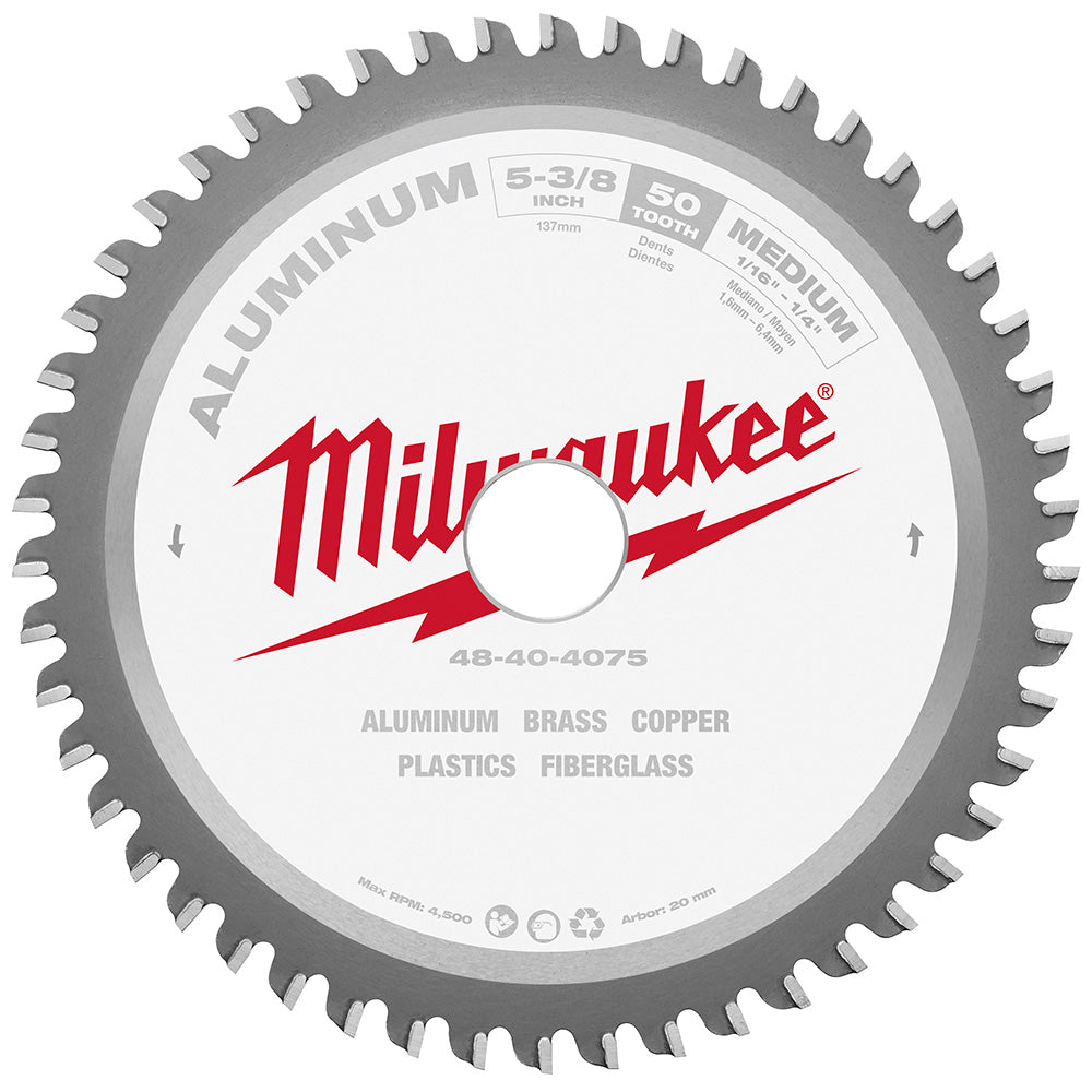 Milwaukee Electric 5-3/8" 50T Aluminum Csb, 20 m - MLW-48-40-4075 | MFVCanada.com