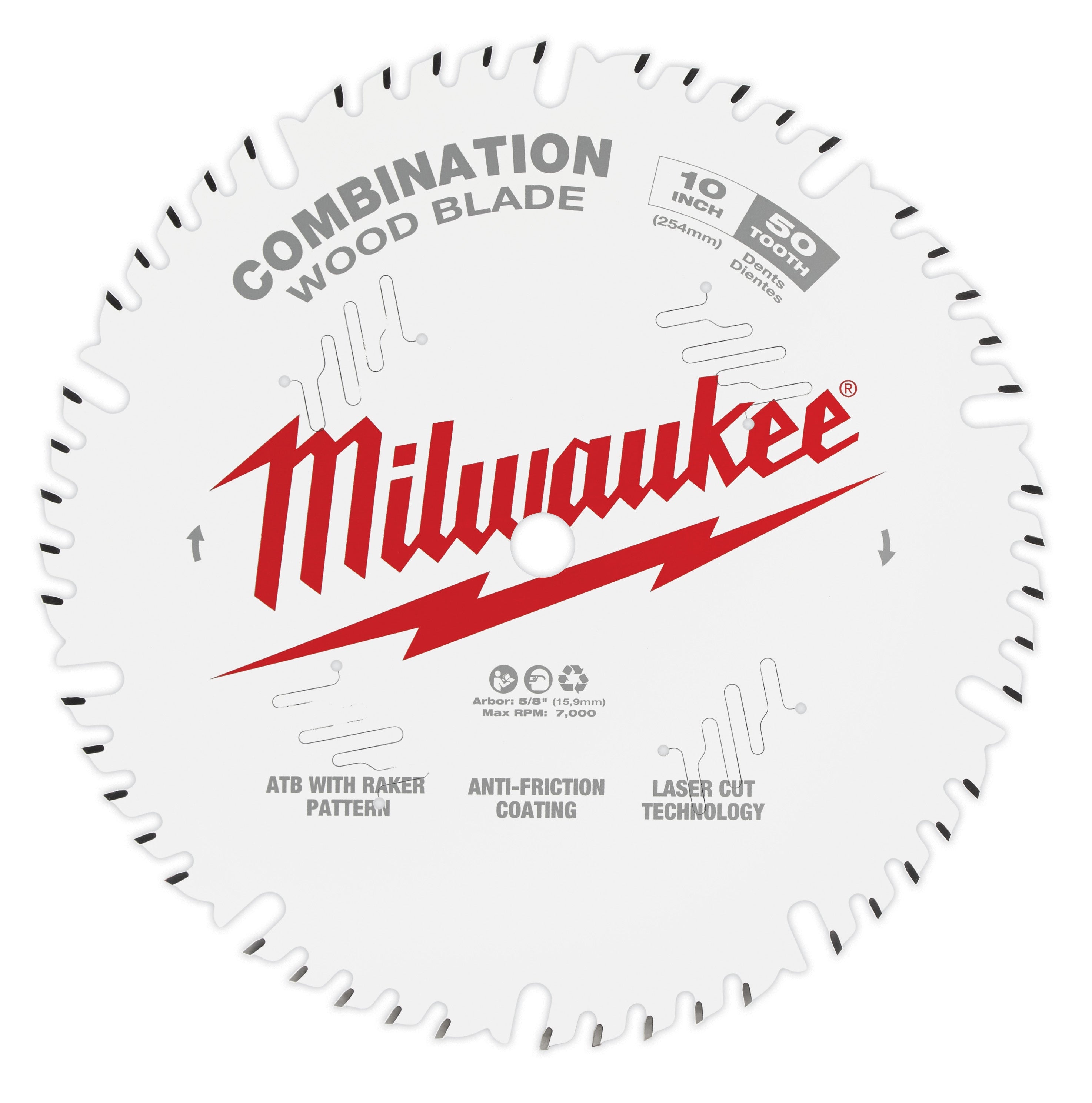 Milwaukee Electric 10" 50T Combination Saw Blade - MLW-48-40-1026 | MFVCanada.com
