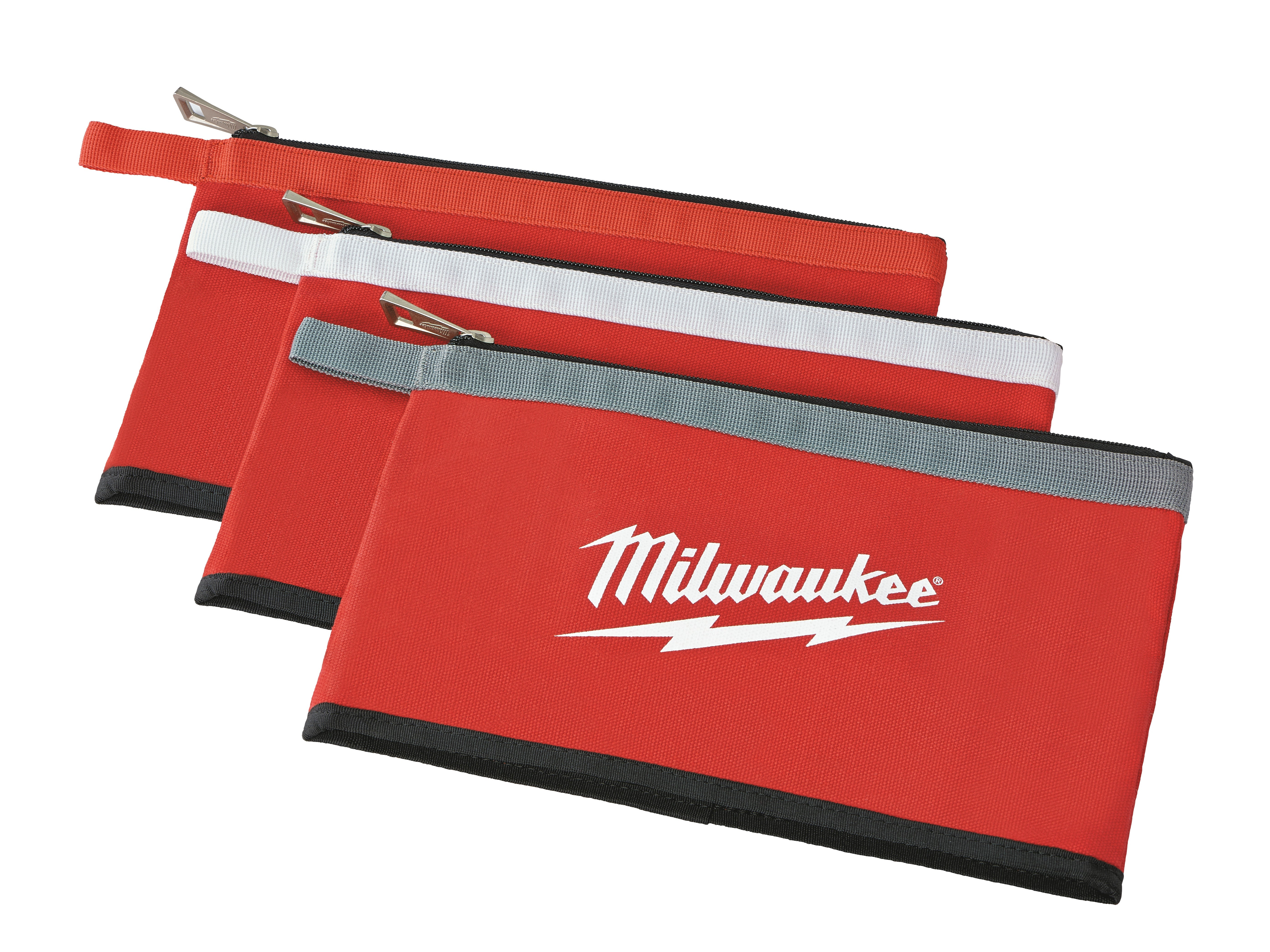 Milwaukee Electric 3Pk Colored Zippered Pouches - MLW-48-22-8193 | MFVCanada.com