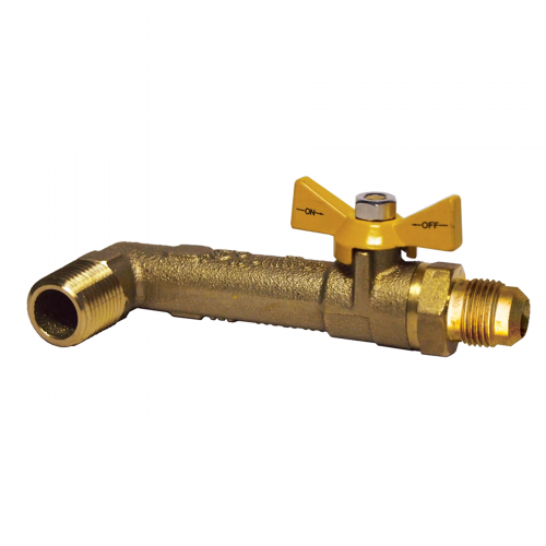 Fairview Utility Ball Valve 90Elb;1/2MPTx3/8MPT BV1199-DC | RogueFuel.ca