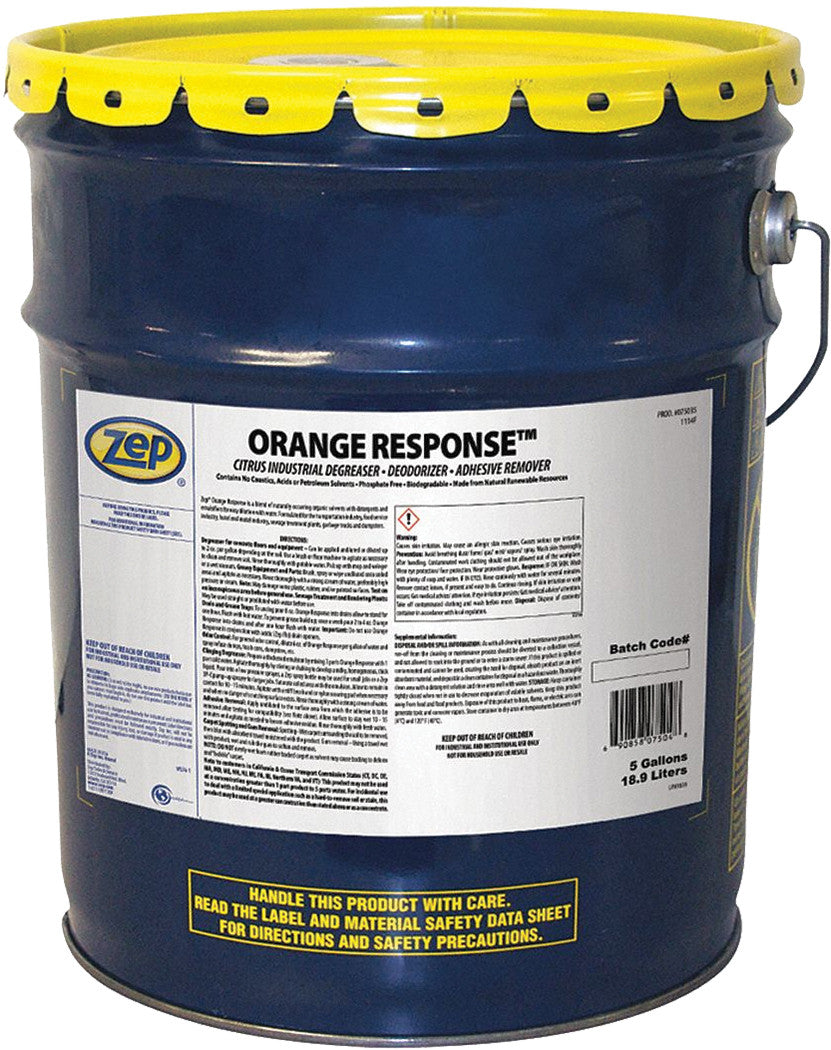 Orange Response Citrus Industrial Degreaser - 5 Gallon Pail - ZEP-75035 | MFVCanada.com