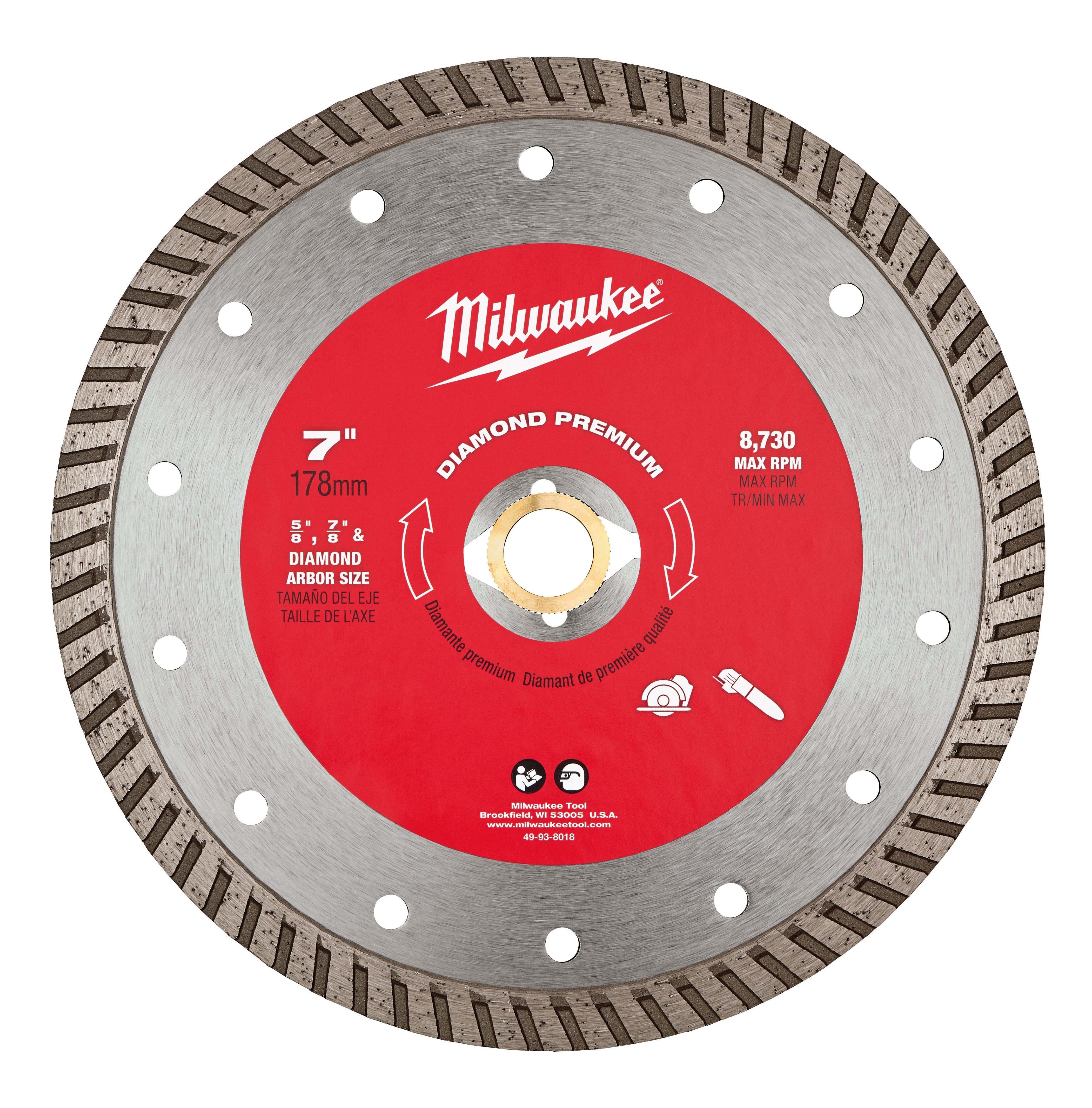 Milwaukee Electric 7"X.100X7/8-5/8"Turbo Gp Blade - MLW-49-93-8018 | MFVCanada.com