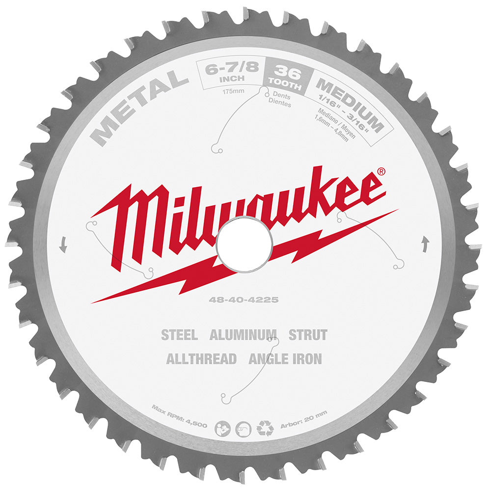 Milwaukee Electric 6-7/8" 36T Metal Csb, 20 m - MLW-48-40-4225 | MFVCanada.com