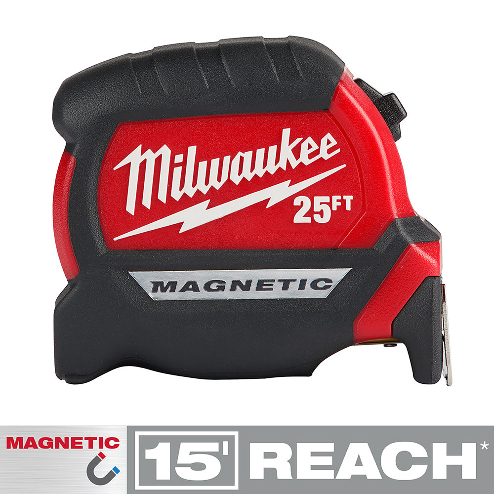Milwaukee Electric 25' Compact Magnetic Tape - 12’ So - MLW-48-22-0325 | MFVCanada.com