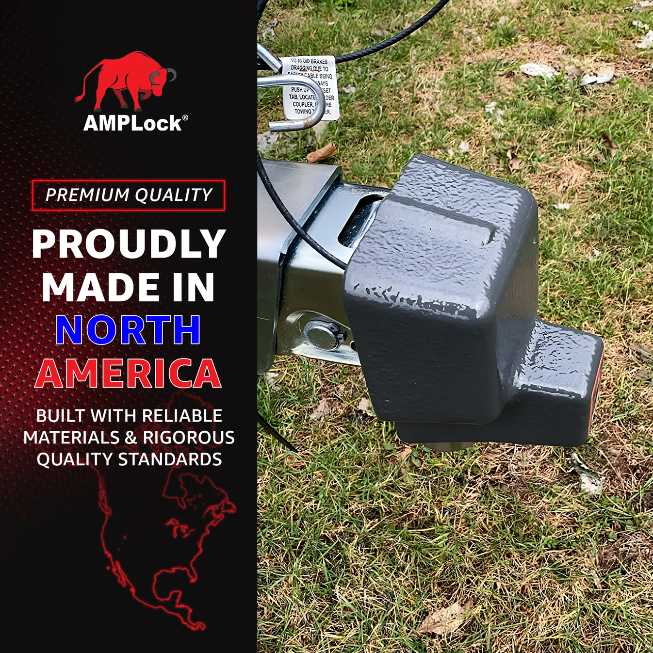 AMPLock Ball Coupler Lock Square Edge Design - BRU-2516 | MFVCanada.com