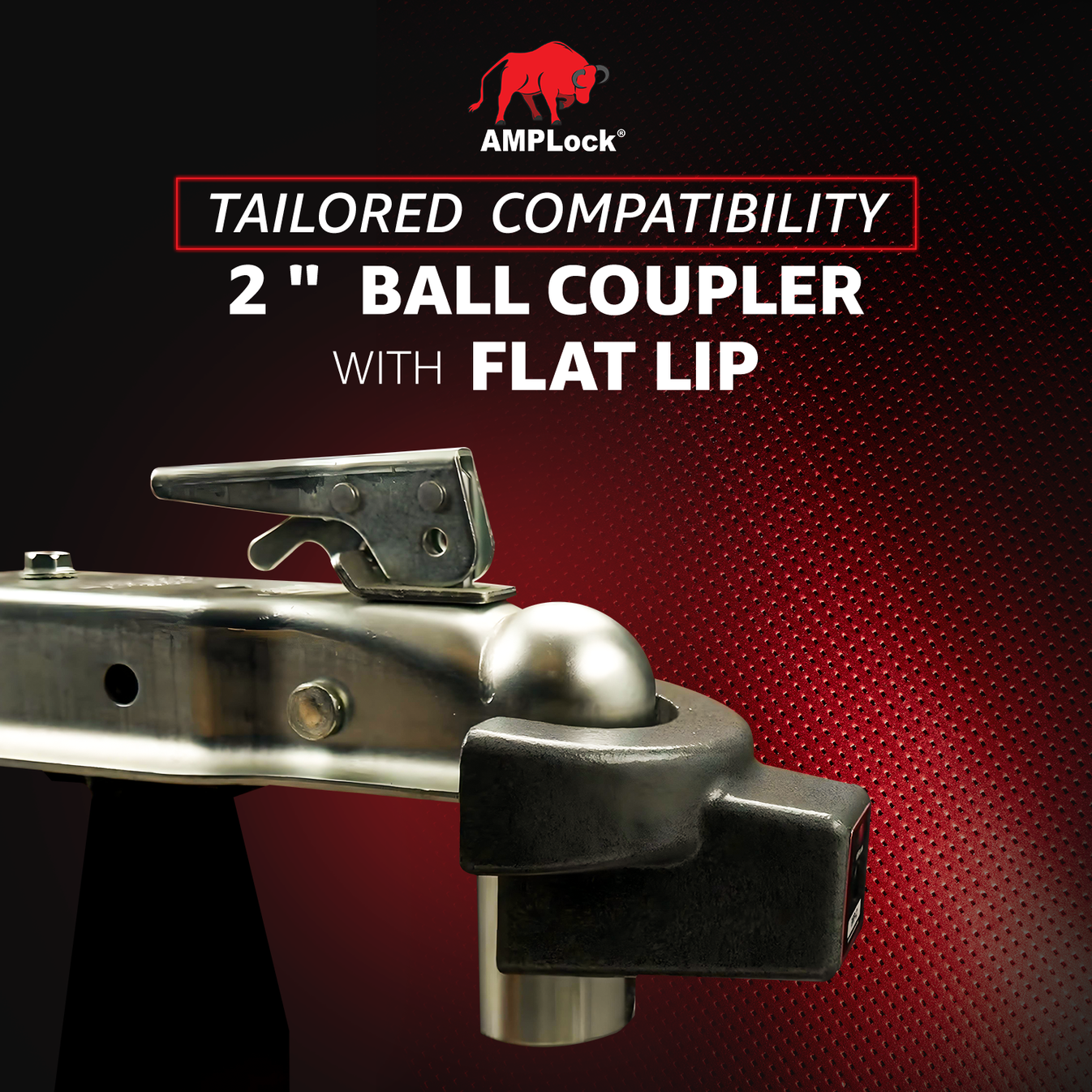 AMPLock Ball Coupler Lock - Flat Lip Design/Standard Trailer - BRP-2 | MFVCanada.com