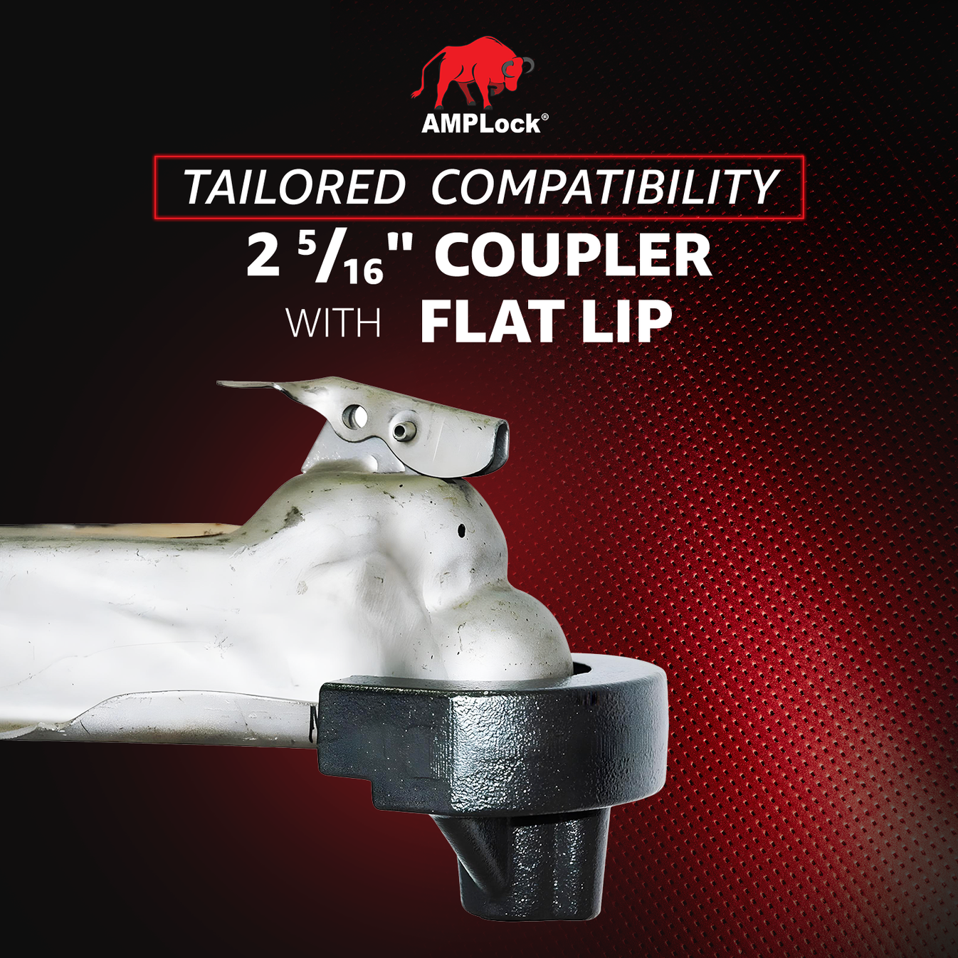 AMPLock Ball Coupler Lock - Flat Lip Design/Standard Trailer - TLS-2516 | MFVCanada.com