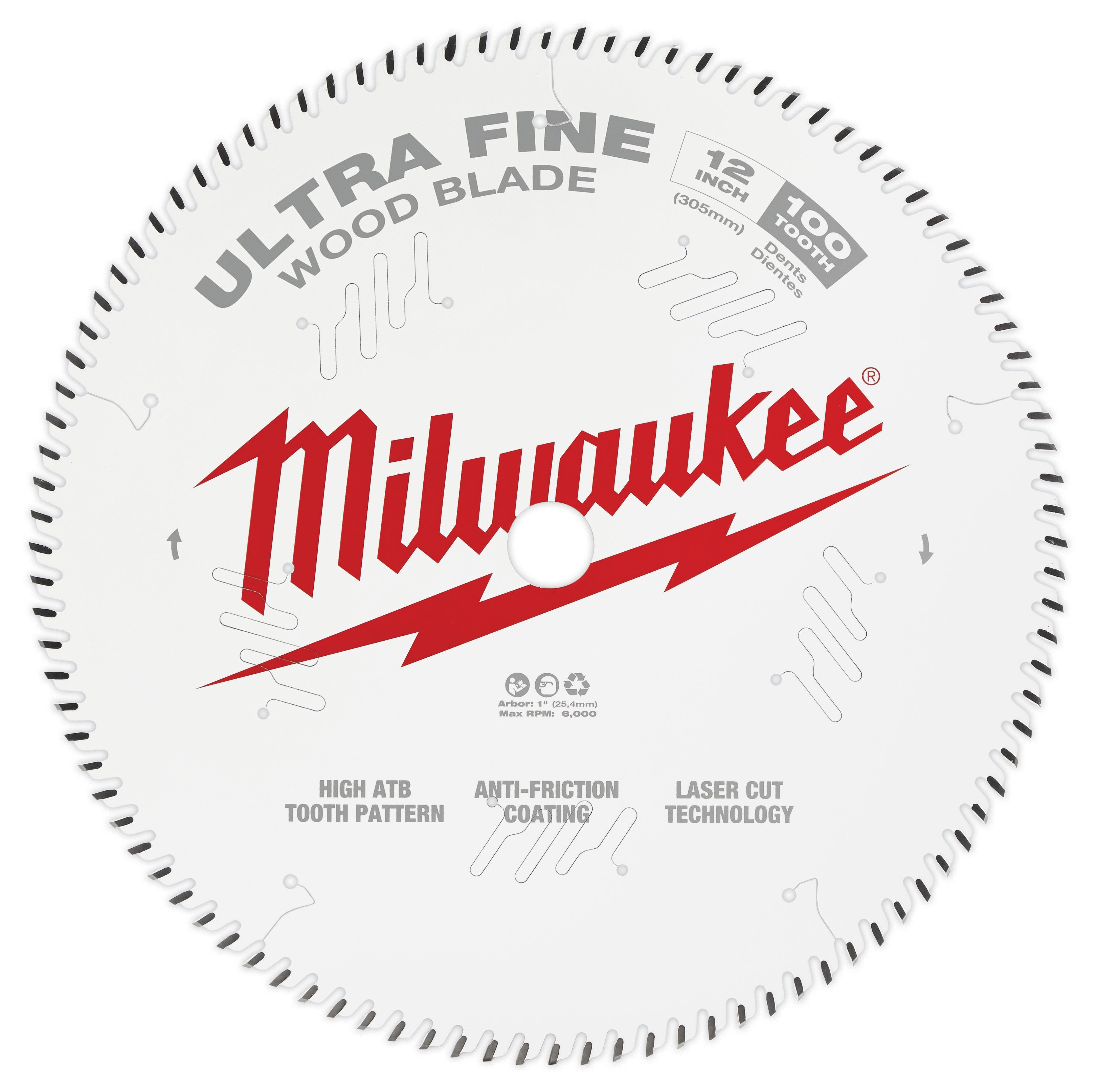 Milwaukee Electric 12" 100T Ultra Fine Saw Blade - MLW-48-40-1228 | MFVCanada.com