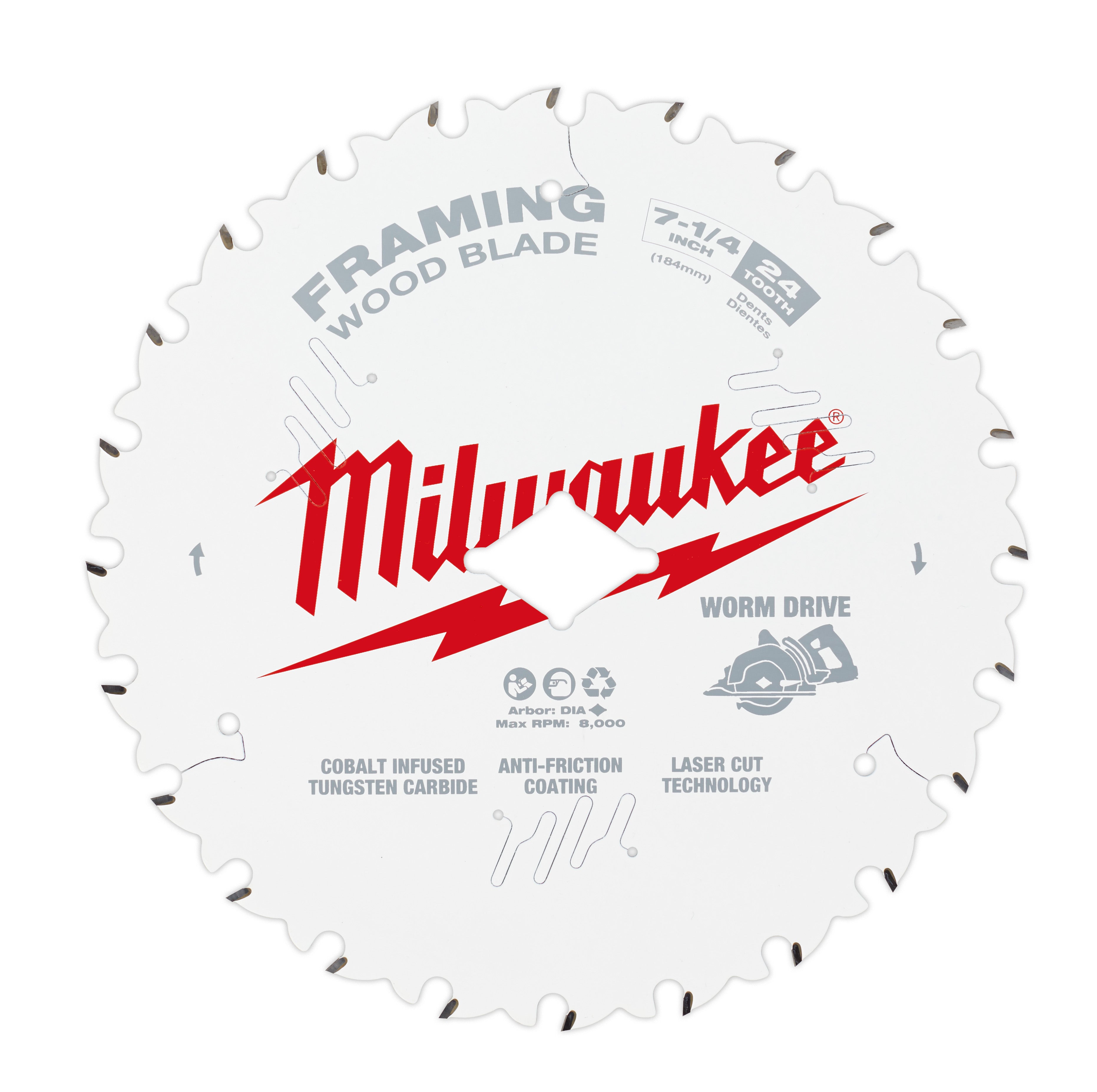 Milwaukee Electric 7-1/4"24T Wrenchmdrv Blade Bulk10 - MLW-48-41-0723 | MFVCanada.com