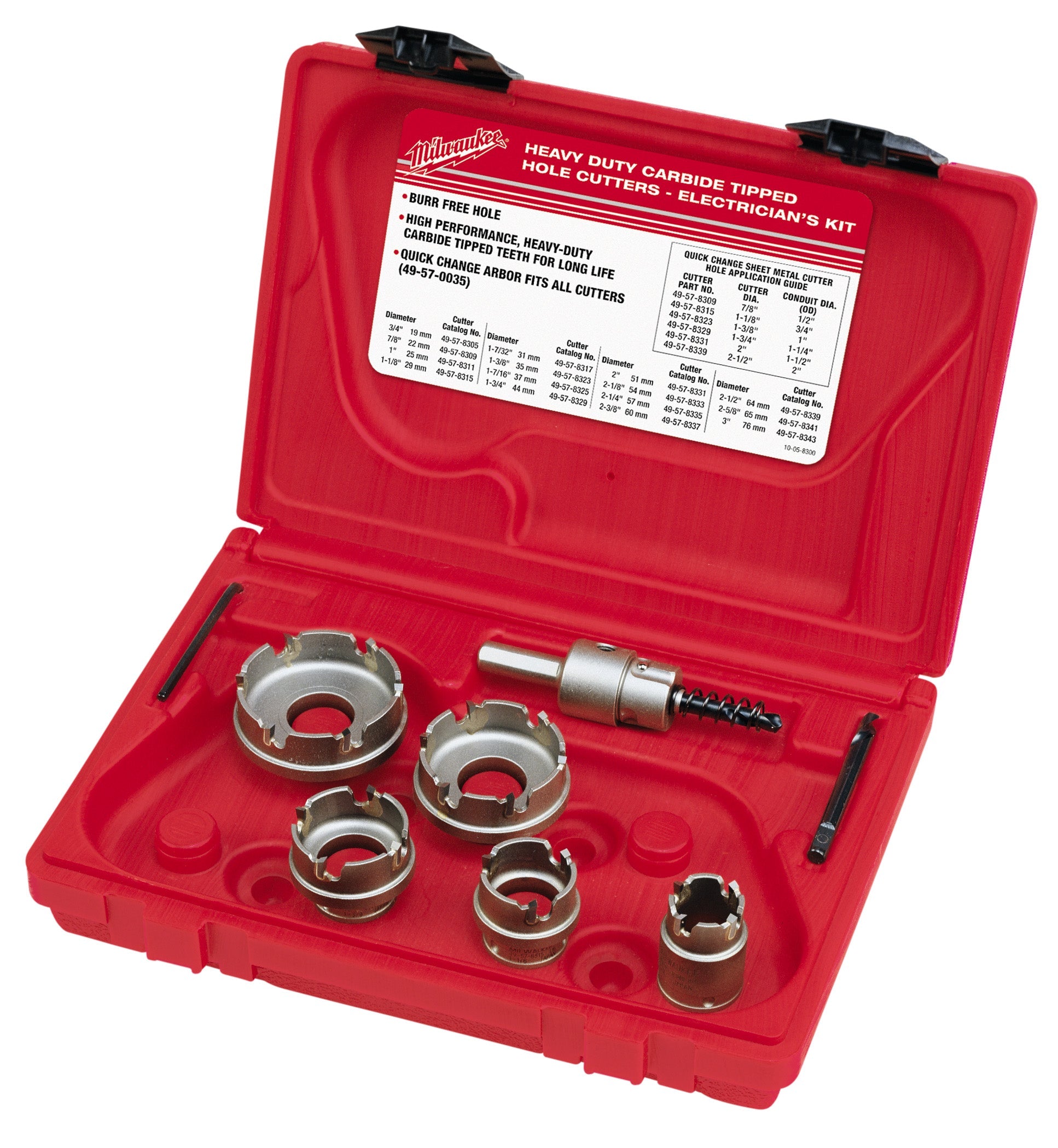 Milwaukee Electric 7Pc  Carbide Sm Cutter Kit - MLW-49-22-8310 | MFVCanada.com