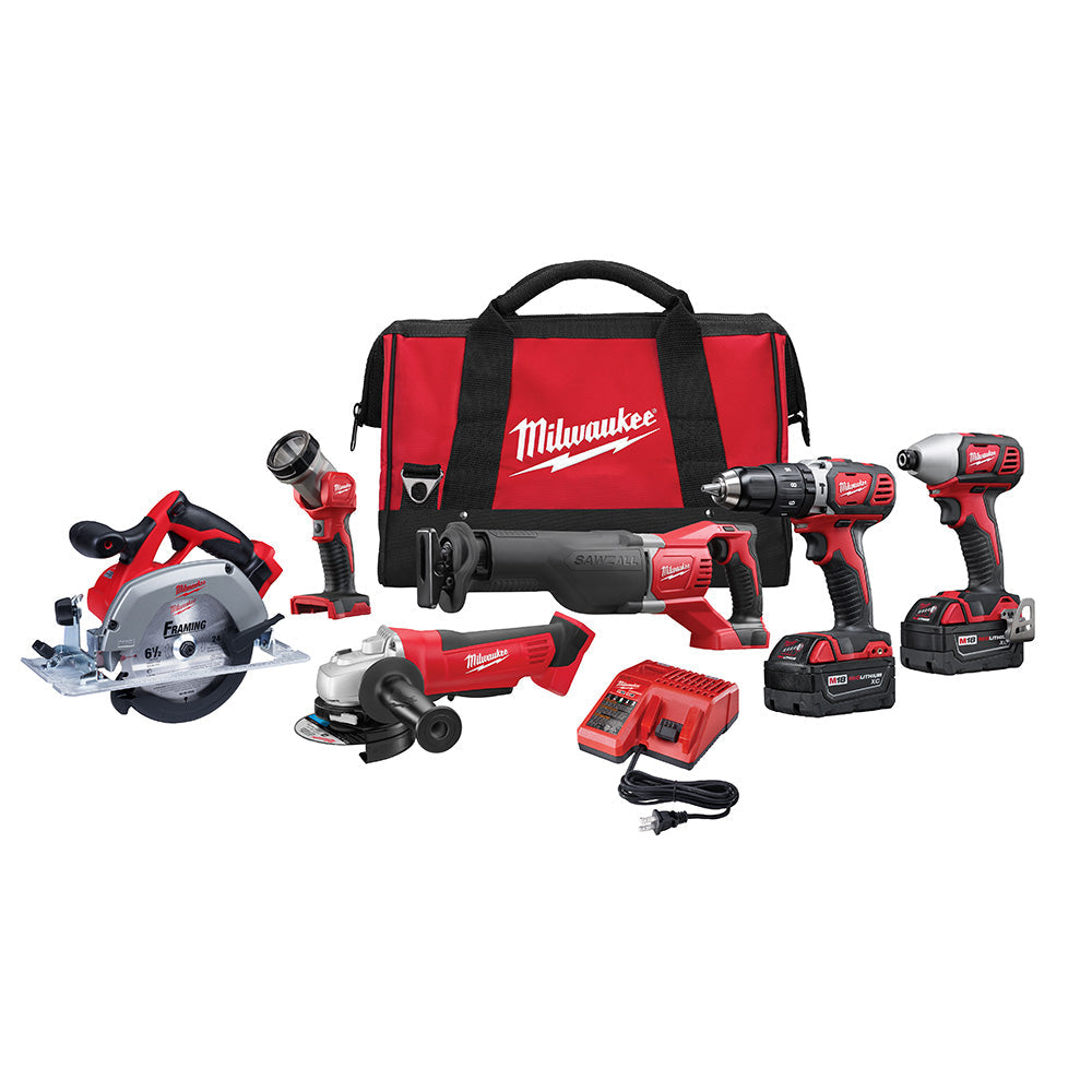 Milwaukee Electric M18 6Pc Tool Kit - 2696-26 - MLW-2696-26 | MFVCanada.com