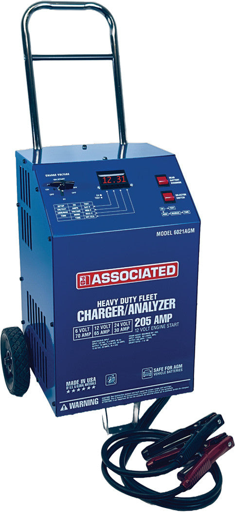6/12/24V 70/65/30A Battery Charger & Tester With 12V/205A Engine Start & 12V Agm Safe Charge Setting - ASS-6021AGM | MFVCanada.com