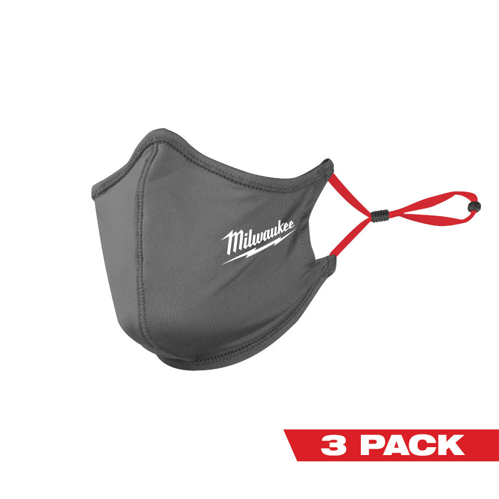 Milwaukee Electric 3Pk 2 Layer Gray Face Mask - MLW-48-73-4231 | MFVCanada.com