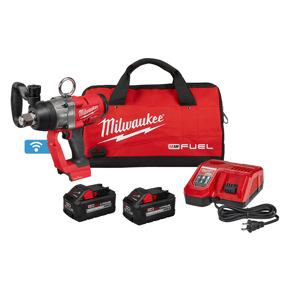 Milwaukee Electric M18 18V 1" Drive High Torque Impact Wrench Kit With One-Key™, 1,500 Ft-Lb Fastening Torque - MLW-2867-22 | MFVCanada.com
