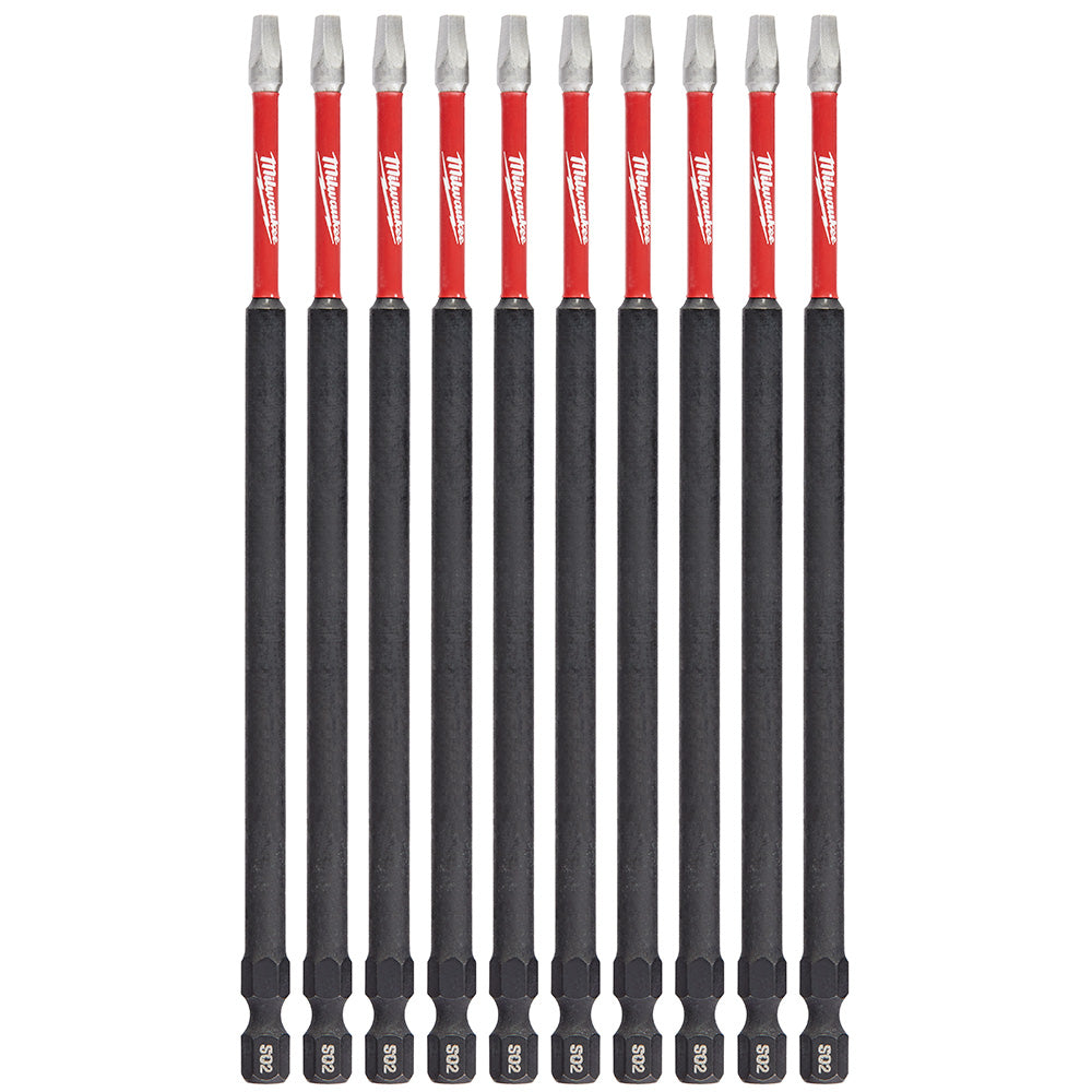 Milwaukee Electric 6" Power Bit Sq2 10Pk - MLW-48-32-4215 | MFVCanada.com