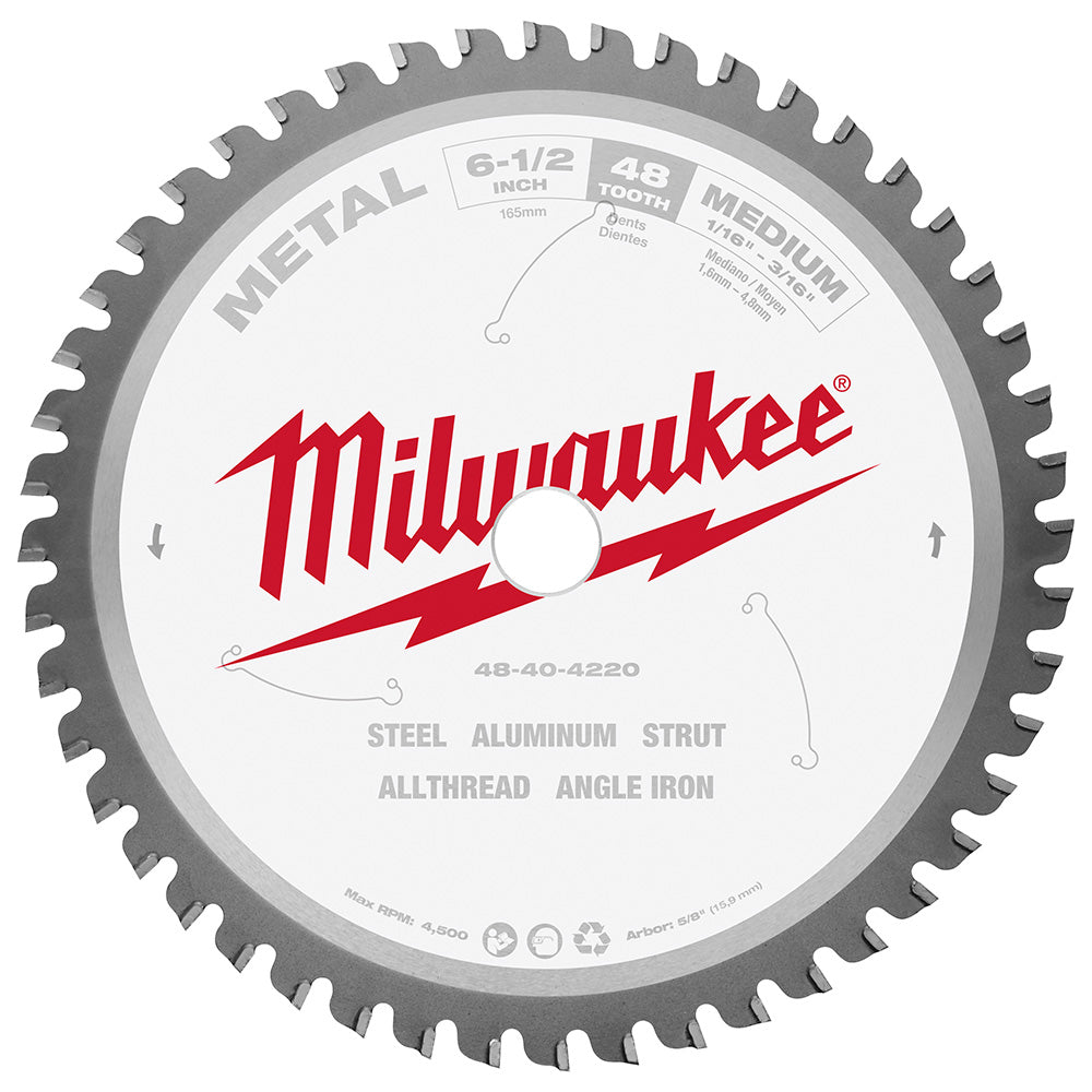 Milwaukee Electric 6-1/2" 48T Metal Csb, 5/8" - MLW-48-40-4220 | MFVCanada.com