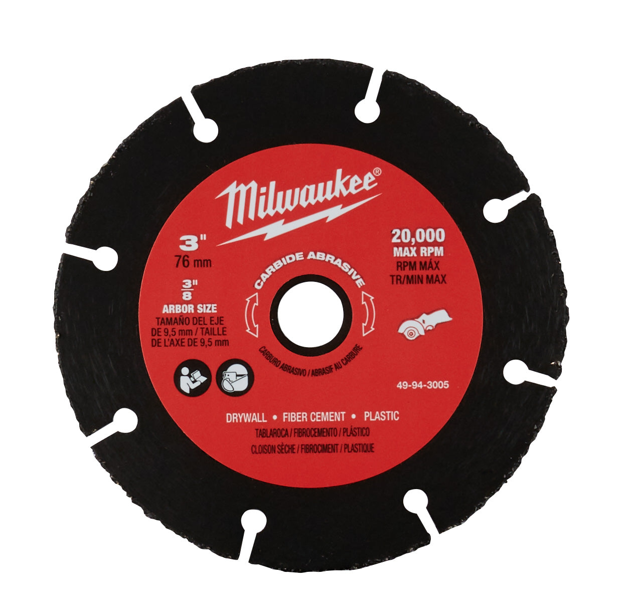 Milwaukee Electric 3" Carbide Abrasive Blade - MLW-49-94-3005 | MFVCanada.com