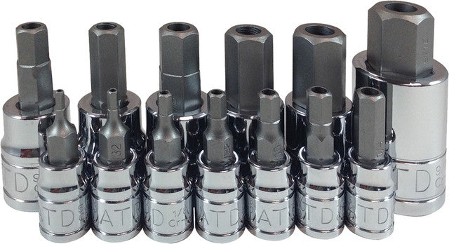 ATD - 13 Pc. Tamper-Resistant Sae Hex Bit Socket Set - ATD-13794 | MFVCanada.com